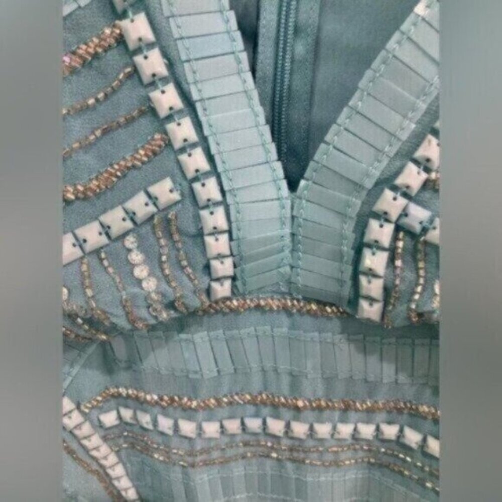 New ASOS Beaded Feminine Party Extravagant Cocktail Luxury Event Mini Dress - Picture 4 of 14